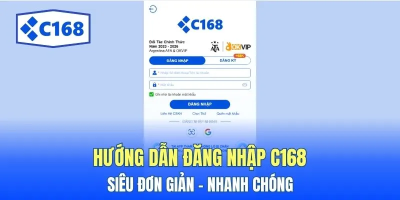 C168 11 Hướng dẫn đăng nhập C168 siêu đơn giản - nhanh chóng